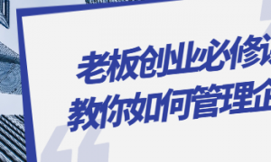 老板创业必修课 教你如何管理企业