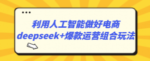利用人工智能做好电商：deepseek+爆款运营组合玩法