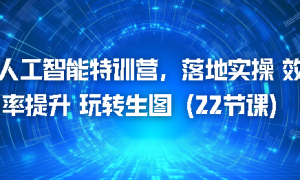 人工智能特训营，落地实操 效率提升 玩转生图（22节课）