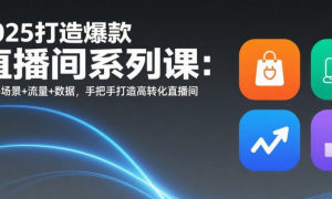 2025打造爆款直播间系列课：货品+场景+流量+数据，手把手打造高转化直播间