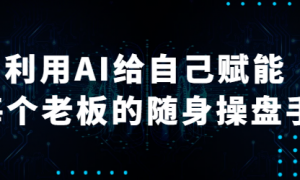 利用AI给自己赋能，每个老板的随身操盘手