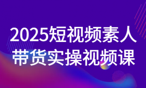 2025短视频素人带货实操视频课