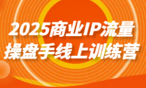 2025商业IP流量操盘手线上训练营