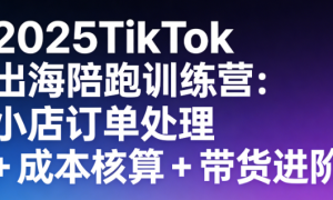 2025TikTok 出海陪跑训练营：小店订单处理 + 成本核算 + 带货进阶