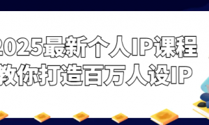 2025最新个人IP课程：教你打造百万人设IP