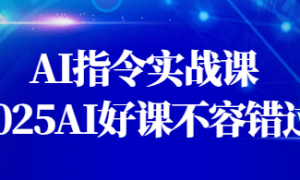 AI指令实战课 2025AI好课不容错过