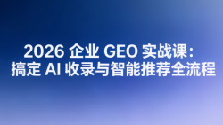2026 企业 GEO 实战课：搞定 AI 收录与智能推荐全流程