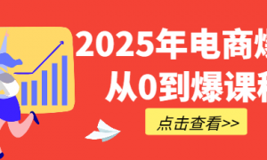 2025年电商爆款从0到爆课程