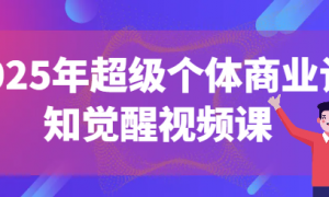 2025年超级个体商业认知觉醒视频课