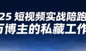 2025短视频实战陪跑营 千万博主的私藏工作流+视频高级感飞升10倍的黑科技