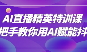 AI直播精英特训课：手把手教你用AI赋能抖音