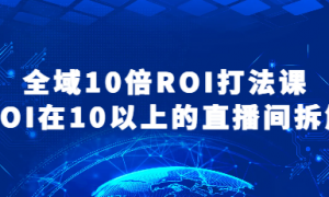 全域10倍ROI打法课 ROI在10以上的直播间拆解