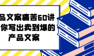 产品文案痛苦60讲 教你写出卖到爆的产品文案