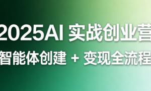 2025AI 实战创业营：智能体创建 + 变现全流程