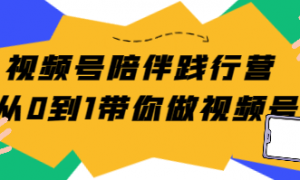 视频号陪伴践行营 从0到1带你做视频号