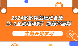 2024多多实战玩法合集【0-1全流程详解】照葫芦画瓢