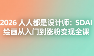 2026 人人都是设计师：SDAI 绘画从入门到涨粉变现全课