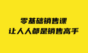 零基础销售课：让人人都是销售高手