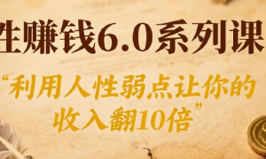 人性赚钱6.0系列课程 利用人性弱点让你的收入翻10倍