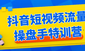 抖音短视频流量操盘手特训营