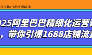 2025阿里巴巴精细化运营课程，带你引爆1688店铺流量