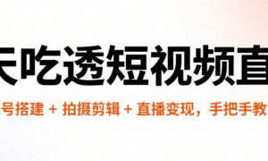 8 天吃透短视频直播：账号搭建 + 拍摄剪辑 + 直播变现，手把手教学