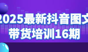 2025最新抖音图文带货培训16期