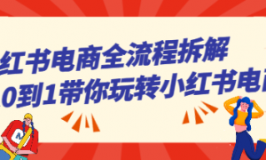 小红书电商全流程拆解 从0到1带你玩转小红书电商