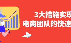 3大措施实现电商团队的快速崛起