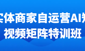 实体商家自运营AI短视频矩阵特训班