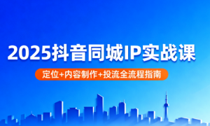 2025抖音同城 IP 实战课：定位 + 内容制作 + 投流全流程指南
