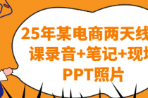 25年某电商两天线下课录音+笔记+现场PPT照片