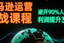 亚马逊运营实战课程 避开90%人踩的坑，利润提升300%
