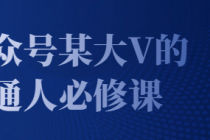 公众号某大V的普通人必修课