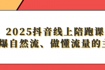 2025抖音线上陪跑课：拉爆自然流、做懂流量的主播