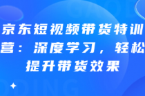 京东短视频带货特训营：深度学习，轻松提升带货效果
