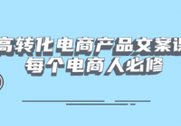 高转化电商产品文案课：每个电商人必修