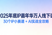 2025 年底 IP 嘉年华万人线下课：30 个 IP 小赛道 + AI 实战全攻略