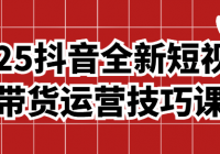 2025抖音全新短视频带货运营技巧课