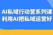 AI私域行动营系列课：利用AI把私域运营好