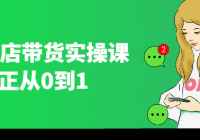 微信小店带货实操课，真正从0到1