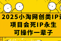 2025小淘网创类IP课，项目会死IP永生，可操作一辈子
