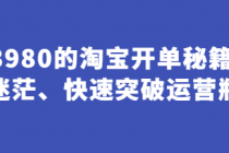 价值3980的淘宝开单秘籍 告别做店迷茫、快速突破运营瓶颈期