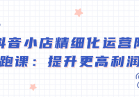 抖音小店精细化运营陪跑课：提升更高利润