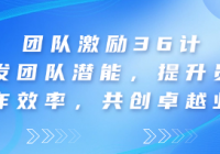 团队激励36计：激发团队潜能，提升员工工作效率，共创卓...