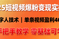 2025 短视频爆粉变现实操课：AI 数字人 + 一条视频赚 4000+，手把手教