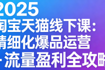 2025 淘宝天猫线下课：精细化爆品运营 + 流量盈利全攻略