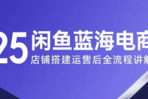 2025闲鱼蓝海电商课程 店铺搭建运营售后全流程讲解