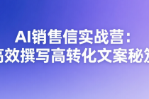 AI销售信实战营：高效撰写高转化文案秘笈