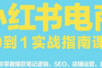 小红书电商从0到1实战指南课程 43节带你掌握爆款笔记逻辑、SEO、店铺运营、直播技巧